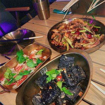 Camp Camp - Wasabi arctic surf clams, stir fry squid, and stinky tofu - Chinese Near Me - New York, New York
