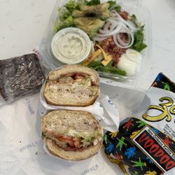 Snarf's Sandwiches - Cobb Salad Mother Clucker Zapp's Voodoo Chips Chocolate Fudge Brownie