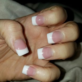 Designer Nails Studio - Best pink and whites I have ever had! Simple but so perfect. That pink makes my nails pop! And the gel top coat is called glass mirror. - Nail Salons Near Me - Studio City, California