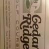 Cedar Ridge Golf Course gift card