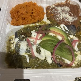 Nenos Mexican Gourmet - Veggie enchiladas, rice and beans. - Mexican Near Me - Brooklyn, New York