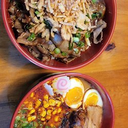 Momoyo Ramen - Beef Gyudon and Momoyo Chili Ramen
