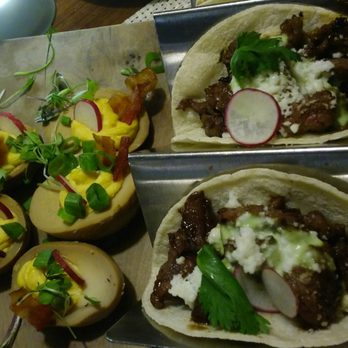 District - Best DISH OF MAY 2017!!! La street tacos and deviled eggs at District downtown LA. - Cocktail Bars Near Me - Los Angeles, California