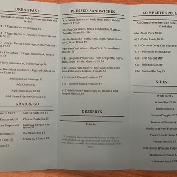 Cuban Window Cafe - Regular menu, back (Nov 2020) - Cuban Near Me - Savannah, Georgia Cuban Window Cafe - Regular menu, back (Nov 2020) - Cuban Near Me - Savannah, Georgia