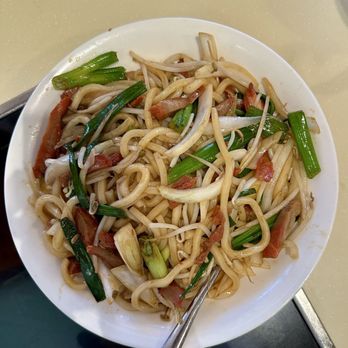 MingHin Cuisine - Shredded BBQ Pork w/ Pan-Fried Udon Noodles - Seafood Near Me - Chicago, Illinois MingHin Cuisine - Shredded BBQ Pork w/ Pan-Fried Udon Noodles - Seafood Near Me - Chicago, Illinois
