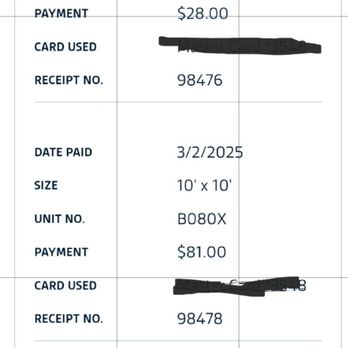 US Storage Centers - This is proof of my payments going up all within 7 months! - Self Storage Near Me - Corona, California