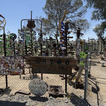 Elmer's Bottle Tree Ranch - the entrance - Ranches Near Me - Oro Grande, California Elmer's Bottle Tree Ranch - the entrance - Ranches Near Me - Oro Grande, California