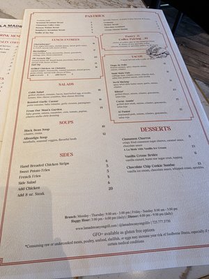 Menu photo 1 La Madre Canyon Grill Las Vegas, NV