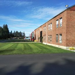 The landscaping around museum