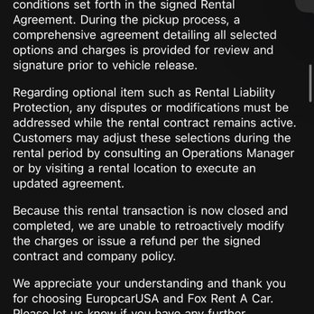 Fox Rent A Car - Email response after doing what we were directed to do in first email & team closed transaction on us while in office. - Car Rental Near Me - San Francisco, California Fox Rent A Car - Email response after doing what we were directed to do in first email & team closed transaction on us while in office. - Car Rental Near Me - San Francisco, California