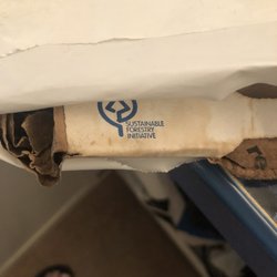Ultra Beauty Supply & Salon - This soggy box is how the styling lotion spilled all over. The lid was twisted off and product spilled