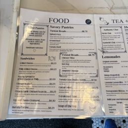 food menu