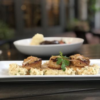 Backstreet Cafe - Chilli Rubbed Scallops. Instagram: @AbsofreakinglutelyYummy - New American Near Me - Houston, Texas