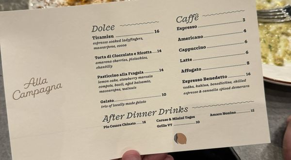 Menu photo 8 Alla Campagna Fredericksburg, TX