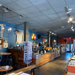 The Collected Works Bookstore & Coffeeshop - Inside coffee shop attached to the bookstore