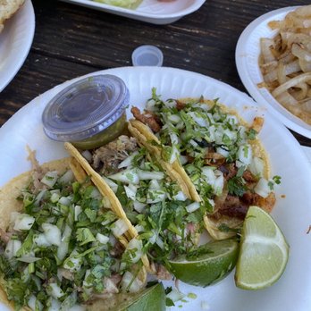Taco Dollar - Tres tacos de carnitas -- tender, tasty. - Mexican Near Me - Inglewood, California