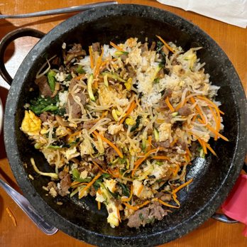 Minari - Beef stone bowl bibimbop. - Korean Near Me - San Bruno, California Minari - Beef stone bowl bibimbop. - Korean Near Me - San Bruno, California
