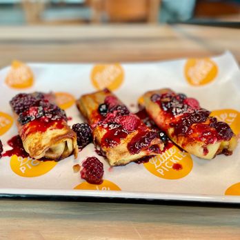 Little Pickle - Cheese Blintzes w/ warm Mixed Berry Compote. - Delis Near Me - Phoenix, Arizona