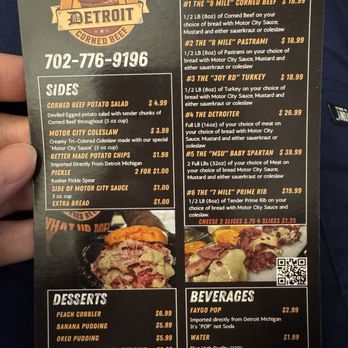 Detroit Corned Beef - Menu - Food Trucks Near Me - Las Vegas, Nevada