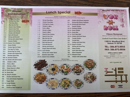 Menu photo 2 Wok & Roll Deland, FL Menu photo 2 Wok & Roll Deland, FL