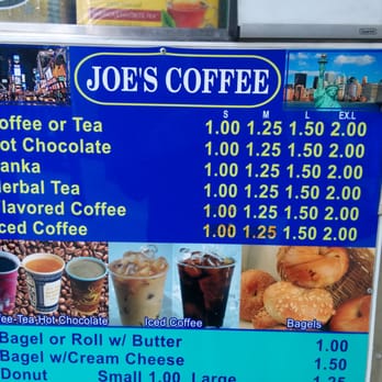 Joe's Coffee - a menu for a coffee shop - Coffee & Tea Near Me - New York, New York Joe's Coffee - a menu for a coffee shop - Coffee & Tea Near Me - New York, New York