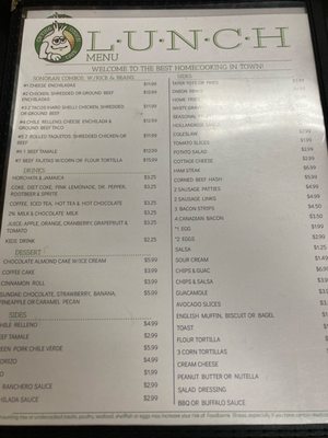 Menu photo 4 Crying Onion Cafe Tucson, AZ