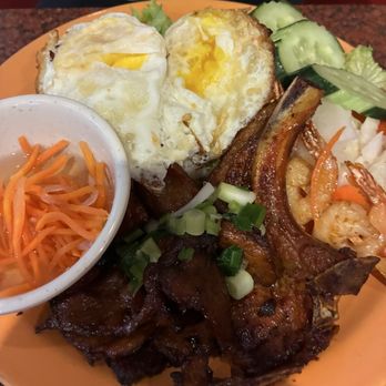 Pho Viet Cafe - Grilled R2. Pork Chop Rice & Sunrise Egg/ Cơm Sườn - Vietnamese Near Me - Las Vegas, Nevada Pho Viet Cafe - Grilled R2. Pork Chop Rice & Sunrise Egg/ Cơm Sườn - Vietnamese Near Me - Las Vegas, Nevada