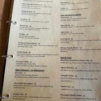 Bird & Jim - Drink menu - New American Near Me - Estes Park, Colorado Bird & Jim - Drink menu - New American Near Me - Estes Park, Colorado