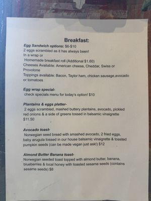 Menu photo 2 True Salvage Cafe Maplewood, NJ