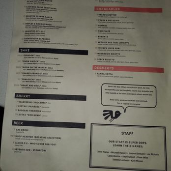 Law Bird - Menu - Wine Bars Near Me - Columbus, Ohio
