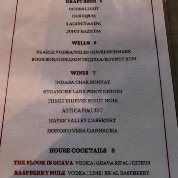 Society - HH drink menu - Italian Near Me - Tempe, Arizona
