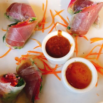 Malai Kitchen - Spring Rolls with Seared Tuna (Goi Cuon) - Vietnamese Near Me - Southlake, Texas Malai Kitchen - Spring Rolls with Seared Tuna (Goi Cuon) - Vietnamese Near Me - Southlake, Texas