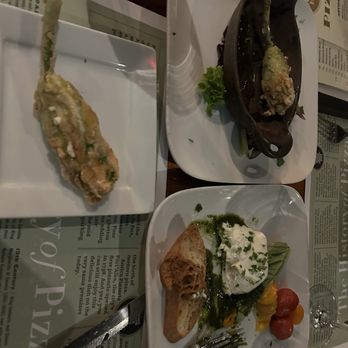 Piero's PizzaVino - Fried Zucchini Blossoms and Buratta - Italian Near Me - Palm Desert, California