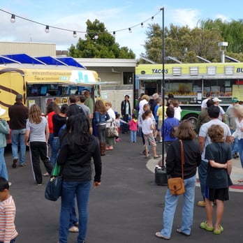 Moveable Feast - a large group of people standing in a parking lot - Food Trucks Near Me - San Mateo, California