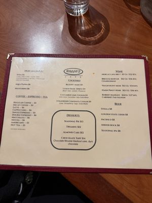 Menu photo 2 Rocco's Café San Francisco, CA