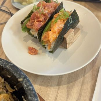 Maki Noho - Excellent hand roll and kimchi beef in a rock bowl. - Japanese Near Me - North Hollywood, California Maki Noho - Excellent hand roll and kimchi beef in a rock bowl. - Japanese Near Me - North Hollywood, California