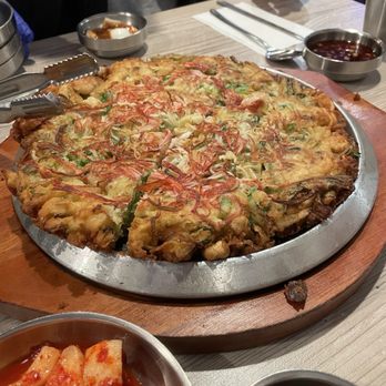 Moobongri - Seafood pancake - Korean Near Me - Irvine, California Moobongri - Seafood pancake - Korean Near Me - Irvine, California