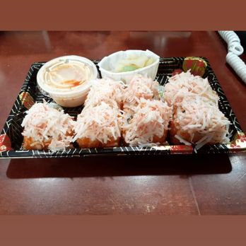 Osake - Carburetor Roll Tobiko, shrimp tempura, crab salad - Japanese Near Me - Santa Rosa, California Osake - Carburetor Roll Tobiko, shrimp tempura, crab salad - Japanese Near Me - Santa Rosa, California