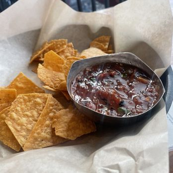 Tomatillo Authentic Mexican Flavors - Chips and salsa after we ate about half the chips - Mexican Near Me - Kennewick, Washington