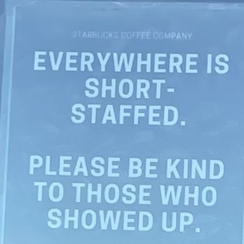 Starbucks - Love this sign on the drive-thru window - Coffee & Tea Near Me - Overland Park, Kansas Starbucks - Love this sign on the drive-thru window - Coffee & Tea Near Me - Overland Park, Kansas
