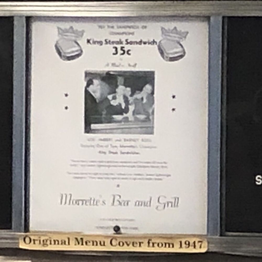 Morrette's - 1947 menu cover and sign - American Near Me - Schenectady, New York
