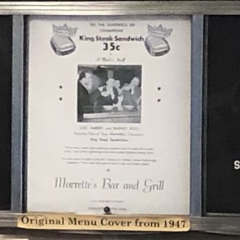 Morrette's - 1947 menu cover and sign - American Near Me - Schenectady, New York
