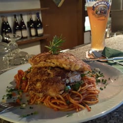 Landgasthof zur Mühle - Mailänder Schnitzel mit Blattsalat als Tagesgericht.War super lecker, wie immer halt im Landgasthof zur Mühle. Kann ich nur empfehlen