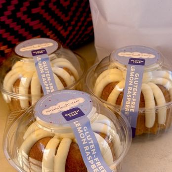 Nothing Bundt Cakes - May 13, 2026 | 3 Gluten-Free Lemon Raspberry Bundtlet  to go! | Shared w/friends! | - Desserts Near Me - Culver City, California