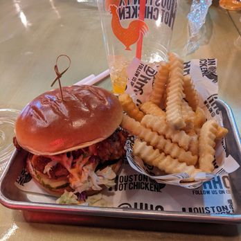 Houston TX Hot Chicken - Original chicken sandwich combo with house sauce - Chicken Shop Near Me - Las Vegas, Nevada Houston TX Hot Chicken - Original chicken sandwich combo with house sauce - Chicken Shop Near Me - Las Vegas, Nevada