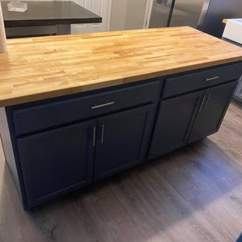 R&R Florida Property Maintenance - After remodel/ added kitchen island with butcher block - Lawn Services Near Me R&R Florida Property Maintenance - After remodel/ added kitchen island with butcher block - Lawn Services Near Me