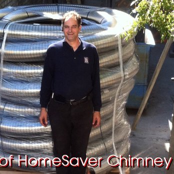 Bloomquist Chimney - Bulk purchase of HomeSaver chimney liner!  (perspective: Erik is 6'7"!) - Chimney Sweeps Near Me