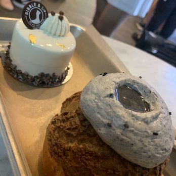 Bibble & Sip - Black And White Cake Black Sesame Walnut Cream Puff - Coffee & Tea Near Me - New York, New York Bibble & Sip - Black And White Cake Black Sesame Walnut Cream Puff - Coffee & Tea Near Me - New York, New York