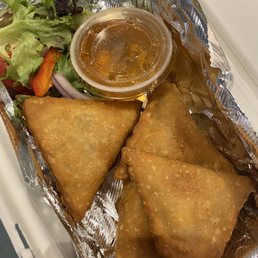 Samosas - note this is 2 orders! 1 order gets you 2 samosas only. Samosas - note this is 2 orders! 1 order gets you 2 samosas only.