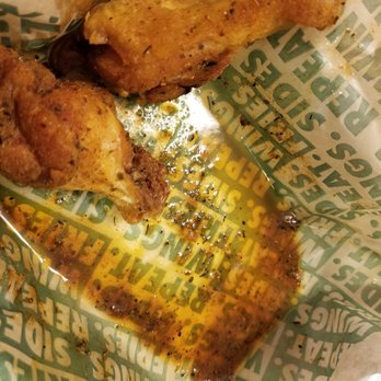 Wingstop - Suppose to be dry Louisiana rub but the wing is wet and not crispy - Chicken Wings Near Me - Riverside, California Wingstop - Suppose to be dry Louisiana rub but the wing is wet and not crispy - Chicken Wings Near Me - Riverside, California